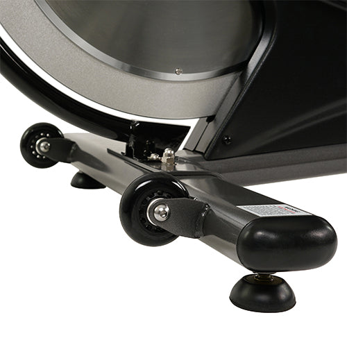 TRANSPORTATION WHEELS | Simply tilt and roll out for use or away for storage, no need for heavy lifting or muscle strain. The wheels at the front of the unit allow the user to move their bike around with ease, from room to room, or store it away out of sight.