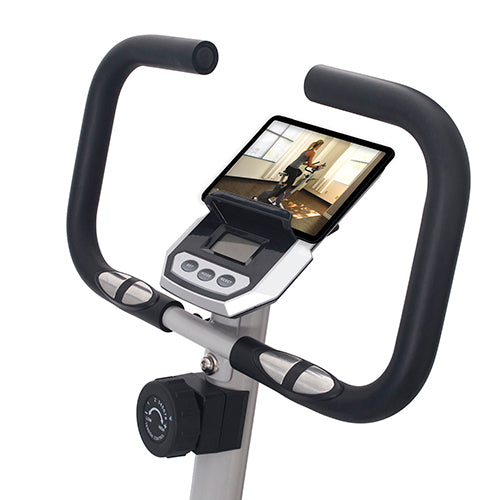 DEVICE HOLDER | Prop up your smart device on the holder to watch movies, workout videos or play your favorite music while you ride.