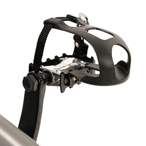 CAGED FOOT PEDALS | Textured non-slip foot pedals will accommodate all sizes, while the remaining grip will ensure safe footing during the most demanding workouts! Foot straps keep your feet saddled in so you can focus on the workout without feeling unbalanced.