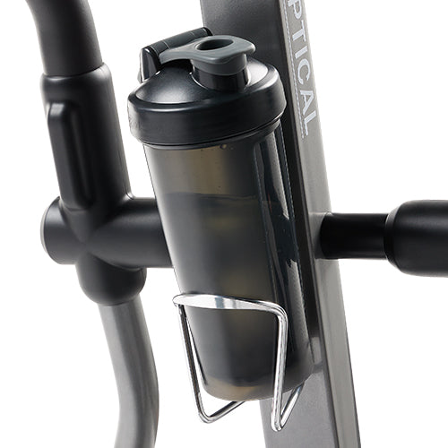 BOTTLE HOLDER | Conveniently placed in the center of your machine, the bottle holder allows you to store your water bottle close by.