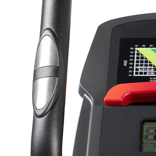 PULSE SENSORS | Monitor your heart rate comfortably with the conveniently located heart rate hand grips. Heart rate provides an insight into the effectiveness.