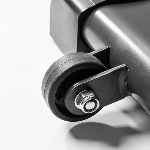 TRANSPORTATION WHEELS | Tilt and roll for use or away for easy storage with convenient transport wheels.