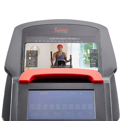 CONVENIENCE | Have everything you need for your workout right at your fingertips. Use the device holder to secure your phone or tablet to workout with the SunnyFit® app or stream your favorite movies and TV shows. Hydrate during your workout without missing a beat, as the centrally located bottle holder keeps your water bottle just an arm’s reach away.