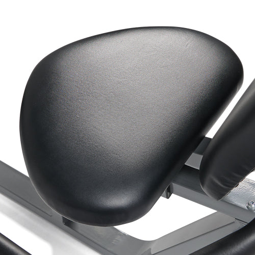 WIDE CUSHIONED SEAT | This indoor magnetic recumbent bike comes outfitted with a padded seat and back support to help make your workout comfortable. The design provides an easy on and off capability, resulting in a more effective and enjoyable workout.