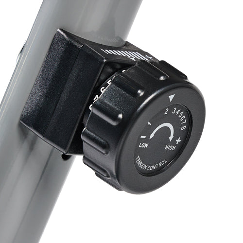 8-LEVEL ADJUSTABLE MAGNETIC RESISTANCE | Switch up the intensity of your workout with the convenient tension knob. With a simple twist, you can increase or decrease magnetic resistance so your workout can remain challenging and effective throughout your fitness journey.