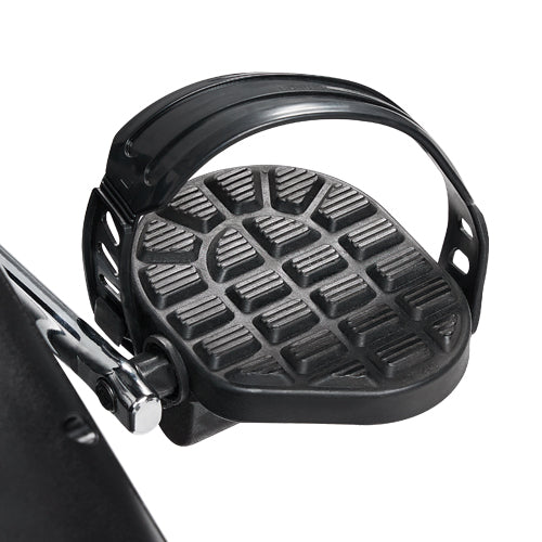 ADJUSTABLE FOOT STRAPS | Textured non-slip foot pedals will accommodate all sizes, while the remaining grip will ensure safe footing. Foot straps keep your feet saddled in so you can focus on the workout.