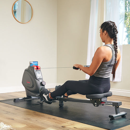 SMART FITNESS | Row along with Sunny Health & Fitness expert trainers on the Sunny Health & Fitness SunnyFit® APP. Connect your preferred mobile device through Bluetooth and view your performance metrics in real time.