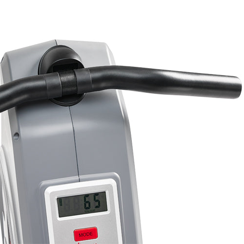 NON-SLIP HANDLEBARS | Ergonomically shaped and padded handlebar enhances the grip and feel of your home row machine exercise sessions.