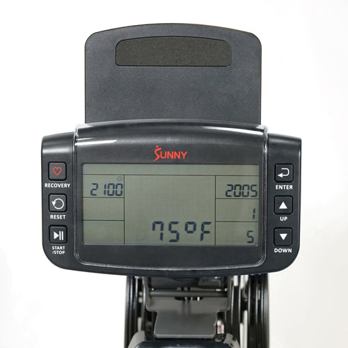 PERFORMANCE MONITOR | Track your rowing performance and fitness metrics. The performance monitor displays: time, time/500, spm, distance, strokes, total strokes, calories, hrc/pulse (optional), calendar, temperature, and clock.