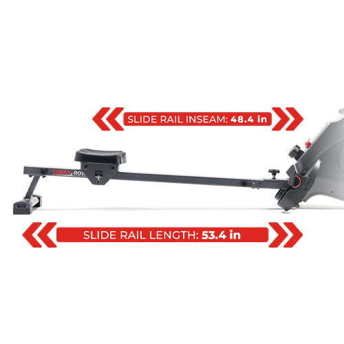EXTRA LONG SLIDE RAIL | At 53.4 inches for the slide rail length and 48.4 inches for the inseam length, the SF-RW522016 can accommodate for nearly any body type.