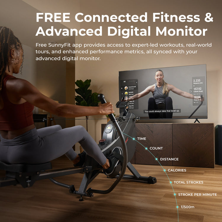 Premium Smart Full Motion Magnetic Rowing Machine