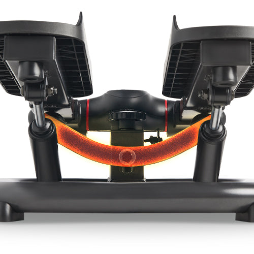 Heavy Duty V-Shape Design | The unique V-shape design provides unmatched stability and enhances the weight capacity up to 400 lbs for users of all fitness levels. The sturdy steel frame ensures durability for intense workouts.