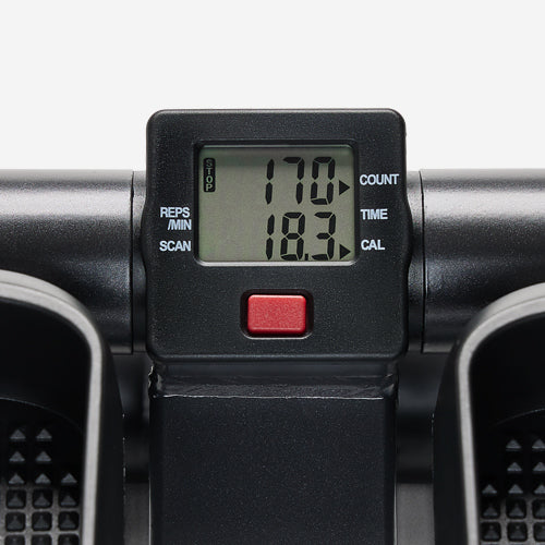 Digital Performance Monitor | Equipped with a digital monitor that tracks time, step count, calories burned, and total count, providing essential workout data at a glance.