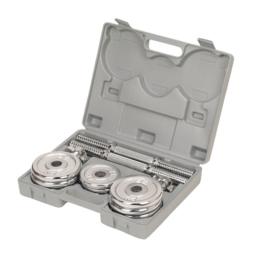 TRAVEL CASE | Enjoy fitness on the go with the convenient dense molded plastic case so you can easily transport your free weights. PLEASE NOTE: Color of carry case may vary.