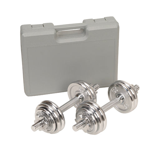 STRENGTH TRAINING | Perform a wide variety of exercise by incorporating strength training or intensify your lunges or squats using the dumbbells. Suitable for in-home training. 