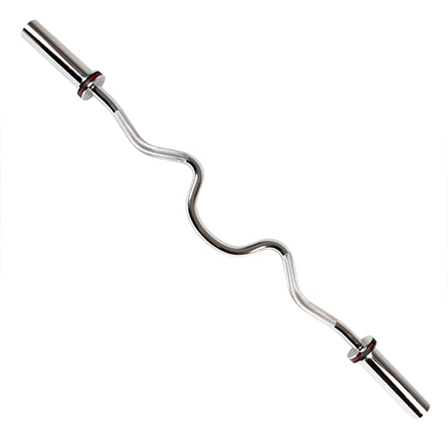ENGINEERING | Prominent curls in the handle allow for more forearm rotation which works the smaller muscle groups in the arms.