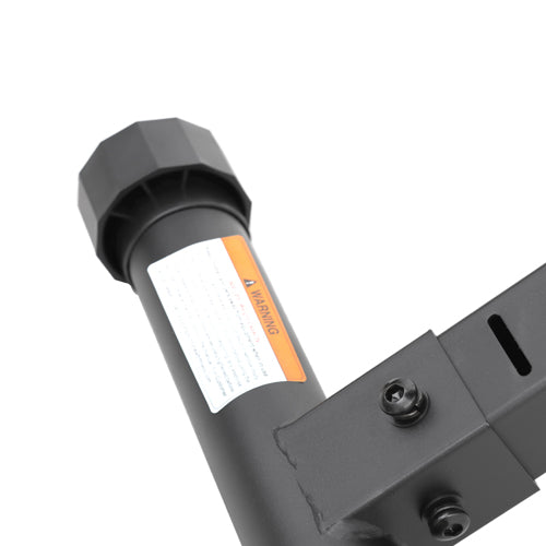STABLE BENCH | The rotating end caps lets you adjust, stabilize and level the folding adjustable weight bench.