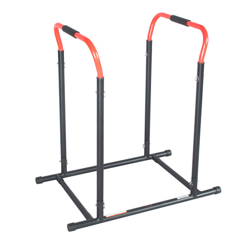 HIGH WEIGHT CAPACITY | Superior build quality and durable steel construction allow this dip stand to carry a max weight capacity of 330 lb.