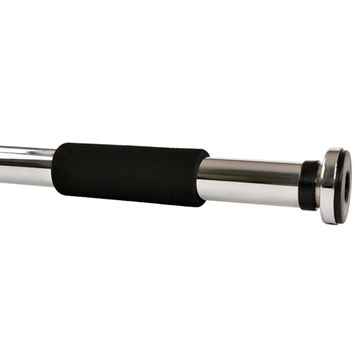COMFORT GRIPS | Minimize risks of calluses or hand cramping with padded handles. Non-slip extra-long foam grips for extra comfort to minimize hand fatigue. Put the door bar lower to the ground and use it to help you perform push-ups!