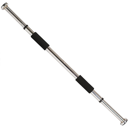 ADJUSTABLE LENGTH | Easily adjust this exercise bar so you can take your fitness on the go! Adjustable length (24.5”- 36” inches) provides a customizable workout.