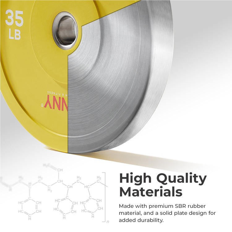 Sunny Strength® Elite 2-inch Rubber Olympic Weight Plates 10 - 55 LBS