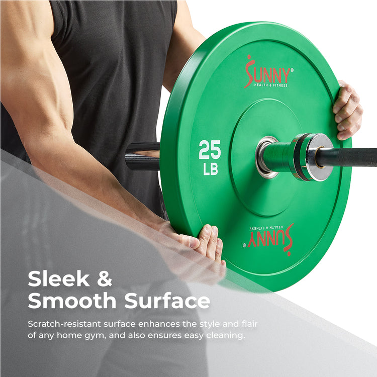 Sunny Strength® Elite 2-inch Rubber Olympic Weight Plates 10 - 55 LBS