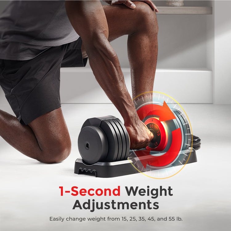 Sunny Strength® Premium Adjustable Dumbbell 55 LBS (Single)
