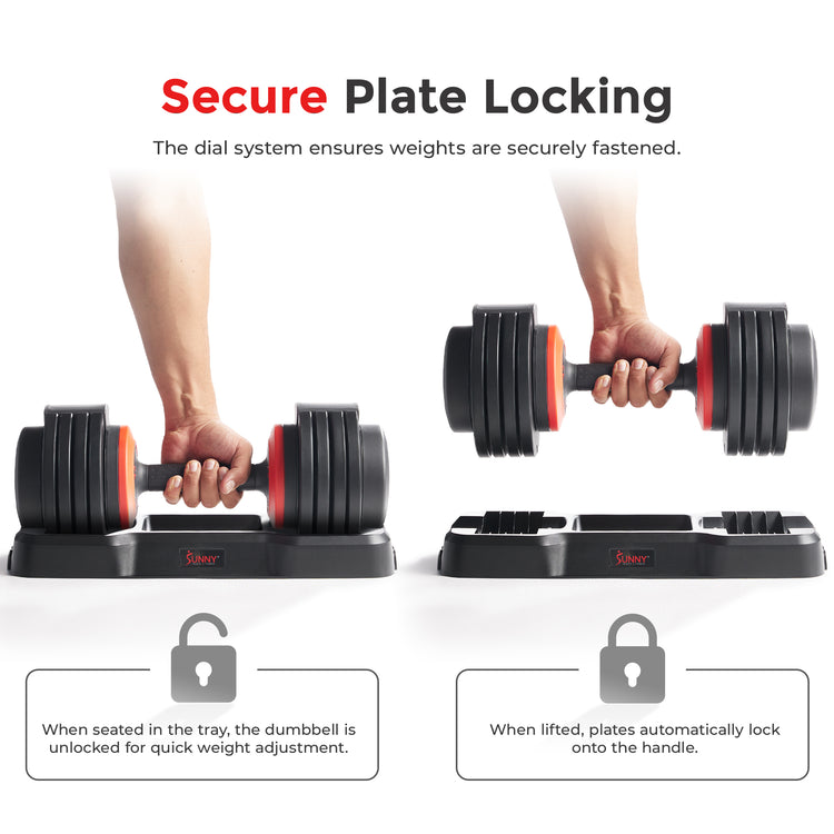 Sunny Strength® Premium Adjustable Dumbbell 55 LBS (Single)