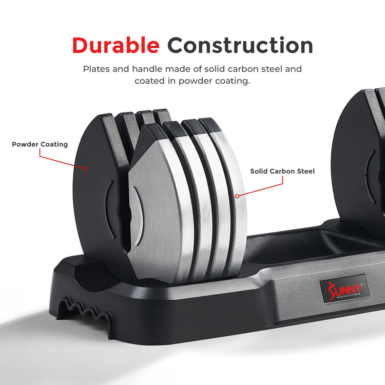 Sunny Strength® Premium Adjustable Dumbbell 55 LBS (Single)