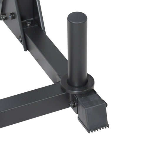 WEIGHT PLATE STORAGE | Keep your home gym kempt and organized with the integrated weight plate storage. Additional weight plate storage will increase the stability of the squat rack.