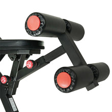 ADJUSTABLE LEG EXTENSIONS | 7-Level back rest, 4-level seat, and 3-level foam rollers allow for a highly customized workout.