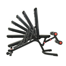 BACKREST SETTINGS | This weight bench has 7 adjustable positions（-20°, 0°, 15°, 30°, 45°, 60°, 85°) for a variety of workout options.