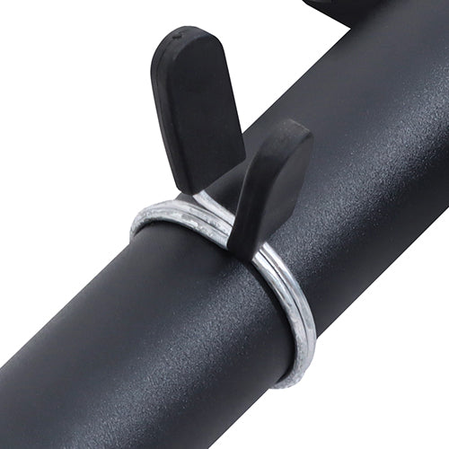 SAFETY CLIPS | Missing weight clamps? No problem. The included safety clips assures that your weight plates are stable and secure so you can stay focus on those deadlifts and squats instead.