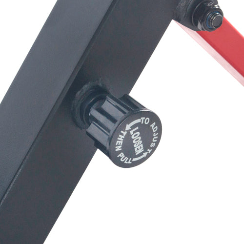 HEIGHT ADJUSTMENT | Slide and adapt the padded seat to your desired length. 10 Adjustable height settings; Min 25.5 in / Max 33.5 in.
