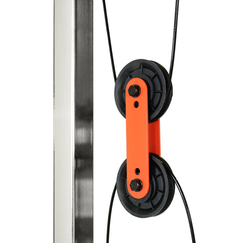 PREMIUM QUALITY | High-strength, nylon-coated cables and pulley ensure long-term high-performance usage.