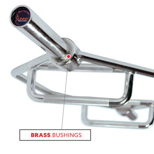 BRASS BUSHINGS | Bushings fit between the bar and the sleeve, reducing friction between the outer and inner sleeve thus making the spinning movement smoother. Perfect for powerlifting style lifts.