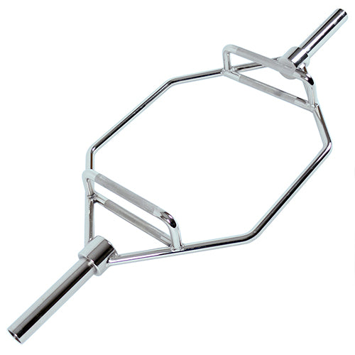 DURABILITY | The Olympic bar holds weights up to 750 lbs. with a loadable sleeve length of 9.5 inch inches. Promotes better control while maintaining stability without added pressure on the back.