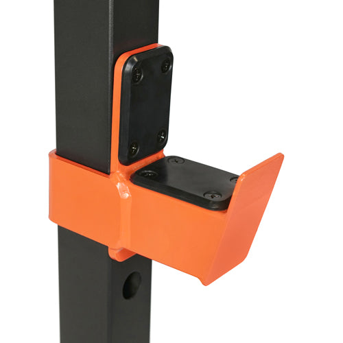 SAFETY AND PERFORMANCE | Adjustable J-hooks and spotter arms with 18 settings give you peace of mind as you focus on your strength training.
