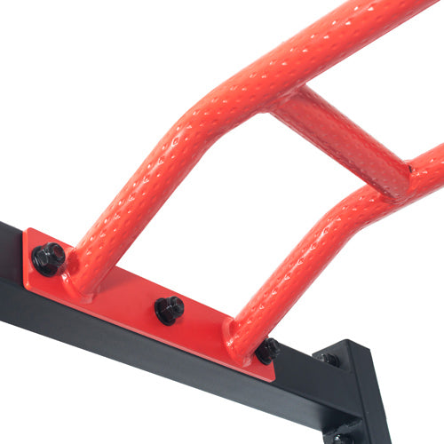 TEXTURED GRIP | The knurled pattern textured grip on the pull-up bars provides extra grip and prevents hand slippage.