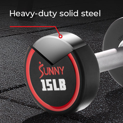 Solid steel Construction | Our Commercial-grade dumbbell is built to endure the toughest challenges. With its unmatched durabilty and solid contruction, it is engineered to stand the test of time and elevates your training to legendary proportions. 