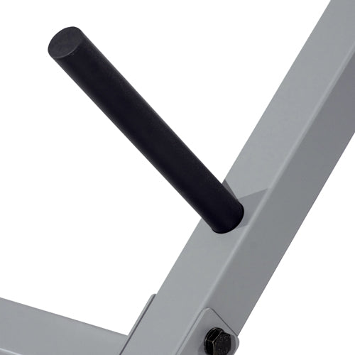 WEIGHT PLATE STORAGE | Conveniently store any extra and unused weights on the 1" plate holders which are designed to hold up to 100 lbs. each.