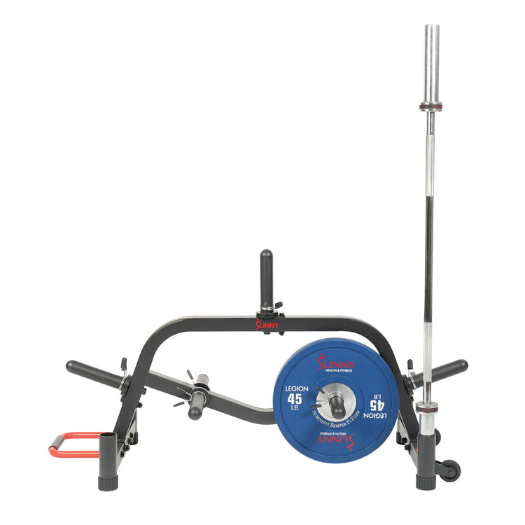 UNIQUE DESIGN | The steel construction of the weight storage rack is designed to have a low center of gravity to reduce the likelihood of it tipping over. 