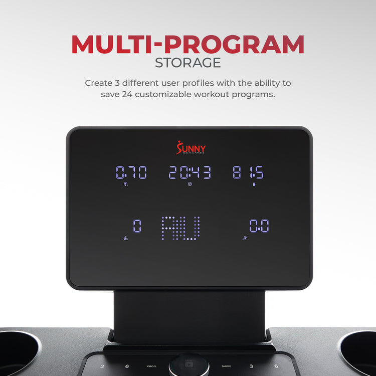 24 PROGRAMS & 3 USER PROFILES | Choose from 24 workouts and save settings for up to 3 users—ideal for all fitness levels.