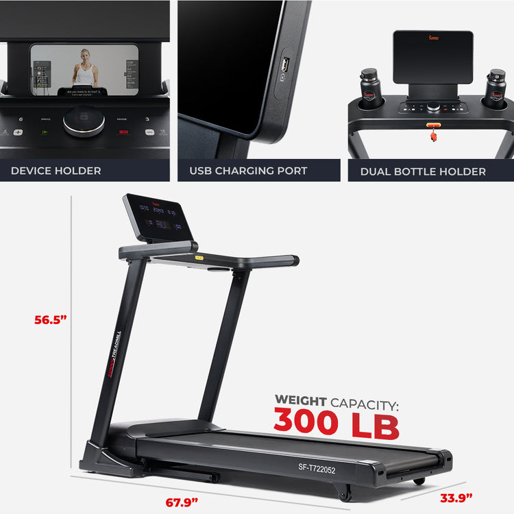DISPLAY MONITOR | The large backlit LED monitor allows for easy tracking of workout time, distance, calories, and speed.