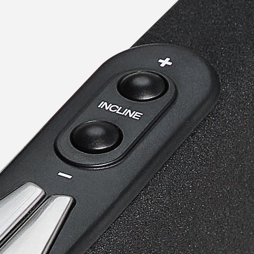 HANDRAIL INCLINE & SPEED BUTTONS | Conveniently adjust speed & incline at your fingertips.