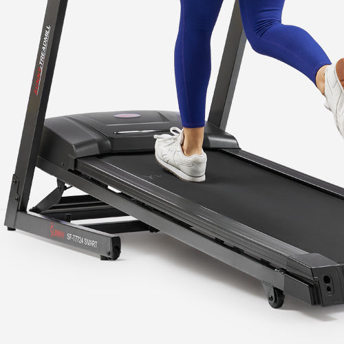ULTIMATE SHOCK ABSORPTION DOUBLE DECK | Less impact force on your legs and joints, treadmill cushioning allows you to work out longer with less wear.