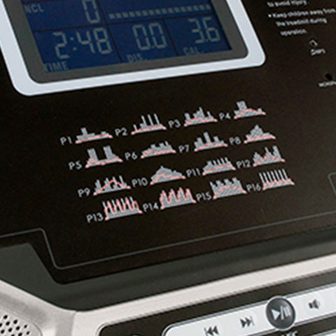 16 PRELOADED PROGRAMS | Mix up your workout with 16 preset workouts, 3 user-customized workouts, and 3 countdown workouts. The cardio machine is also equipped with a BMI calculator.