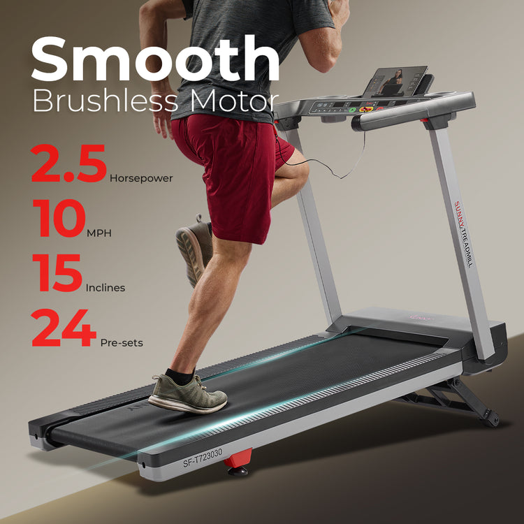 Premium Foldable Auto Incline Smart Treadmill with 20" Running Deck