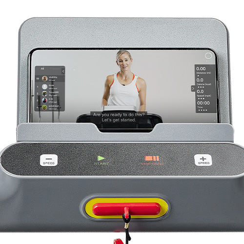 DEVICE HOLDER | Use the SunnyFit® app on your phone, or watch your favorite show on any device, with the easy-to-use device holder.