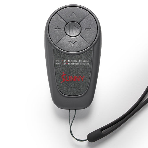 DUAL CONTROL (REMOTE AND HANDLEBAR CONTROL) | Use the handlebar controls to adjust speed, or when folded down used the remote control to power the treadmill speed.
